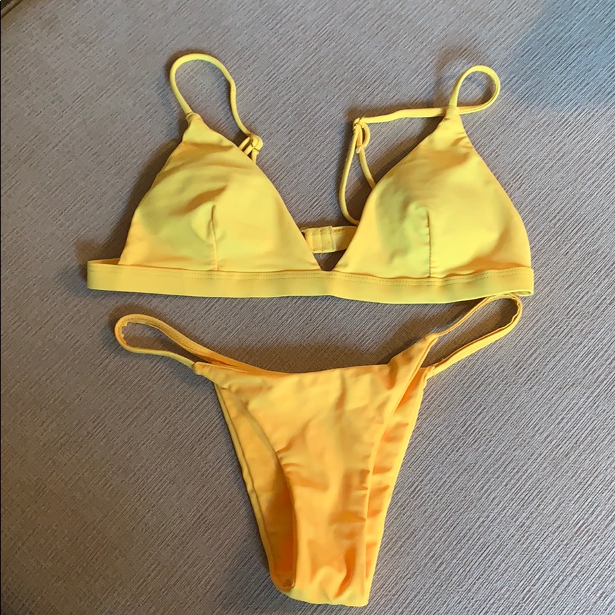 Yellow String Bikini